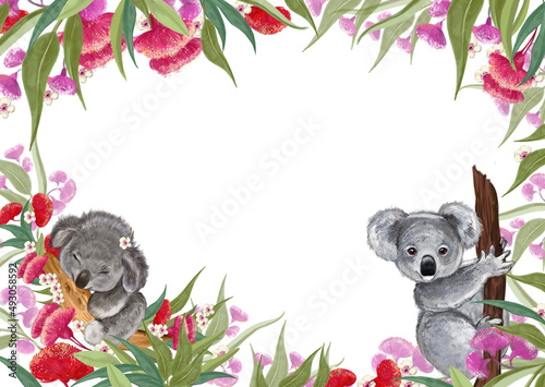 Canvas Print Koalas illustration for postcards and posters
