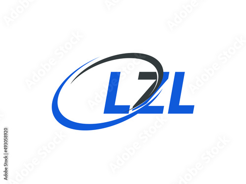LZL letter creative modern elegant swoosh logo design