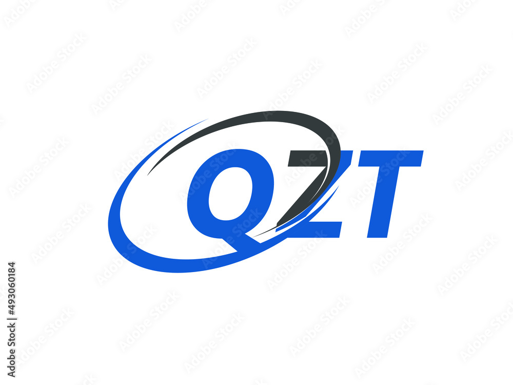 QZT letter creative modern elegant swoosh logo design QZT letter creative modern elegant swoosh logo design