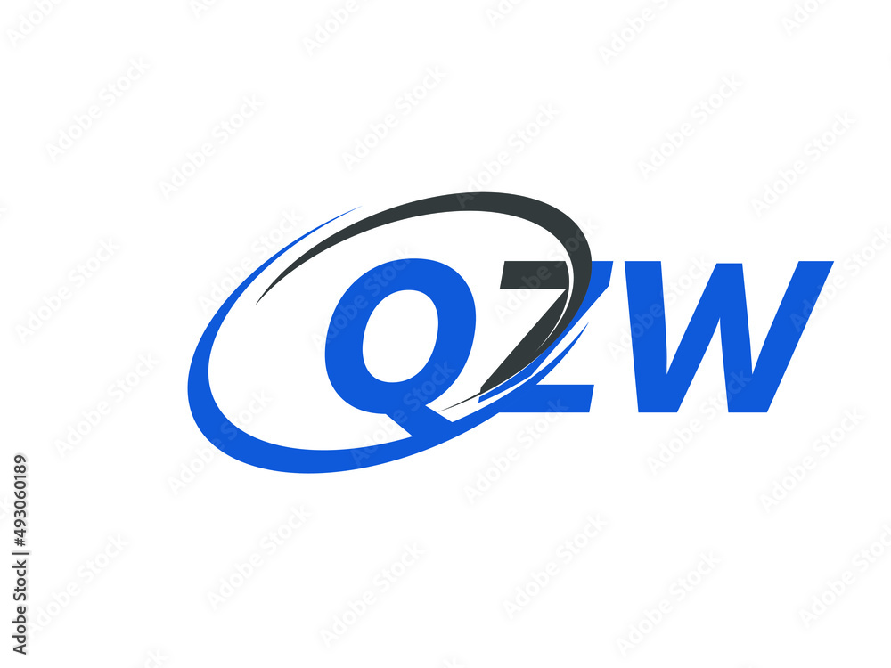QZW letter creative modern elegant swoosh logo design QZW letter creative modern elegant swoosh logo design