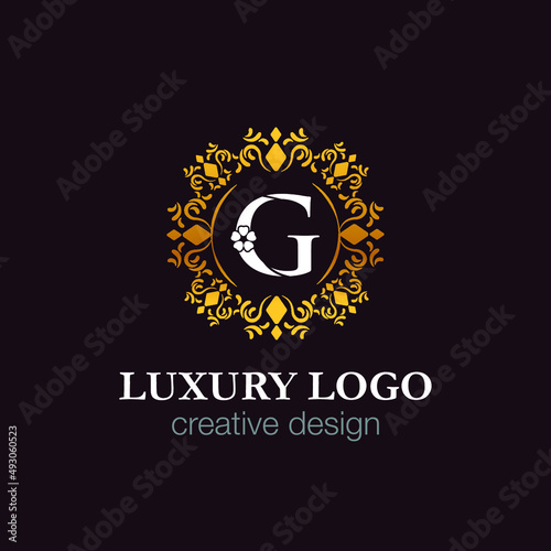 G luxury logo Golden G Luxury Logo Icon © rumon