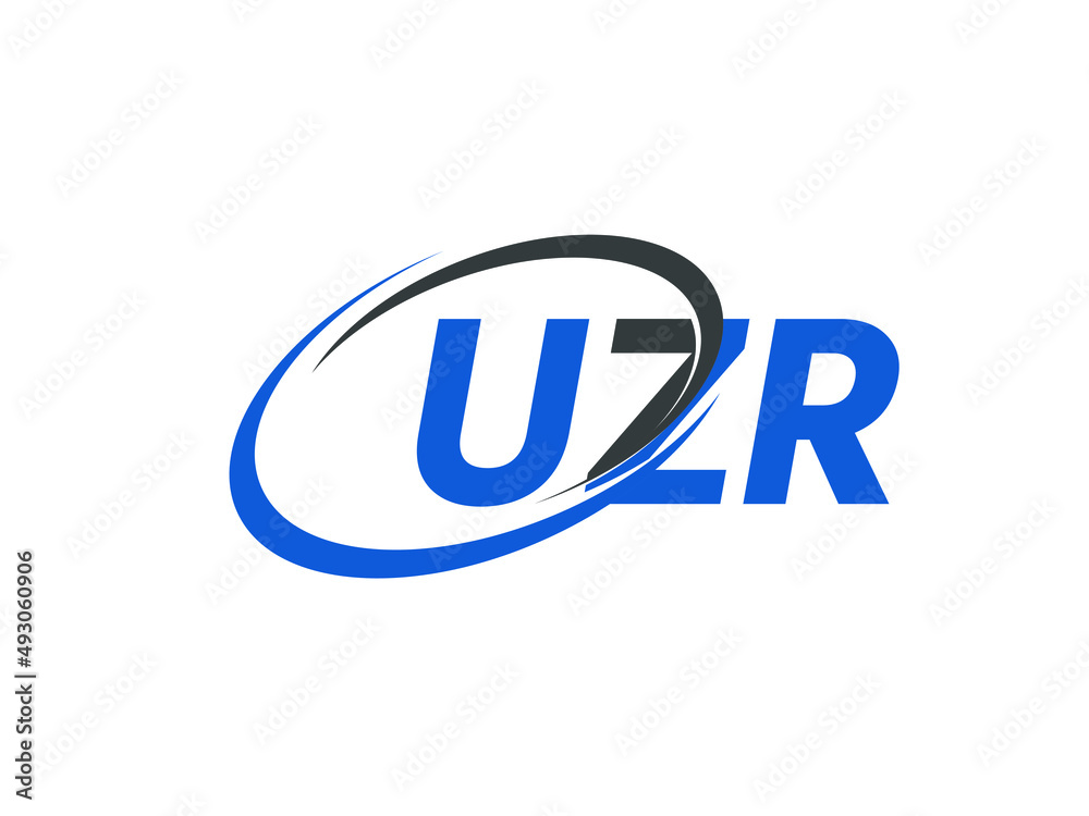 UZR letter creative modern elegant swoosh logo design UZR letter creative modern elegant swoosh logo design