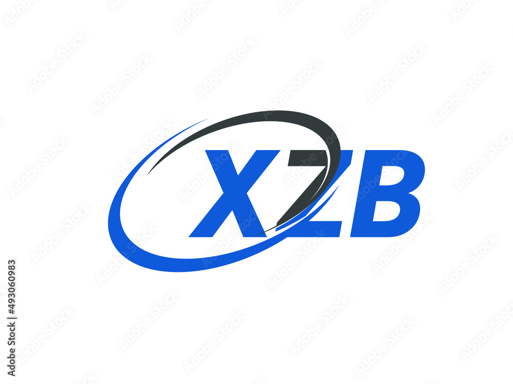 XZB letter creative modern elegant swoosh logo design XZB letter creative modern elegant swoosh logo design