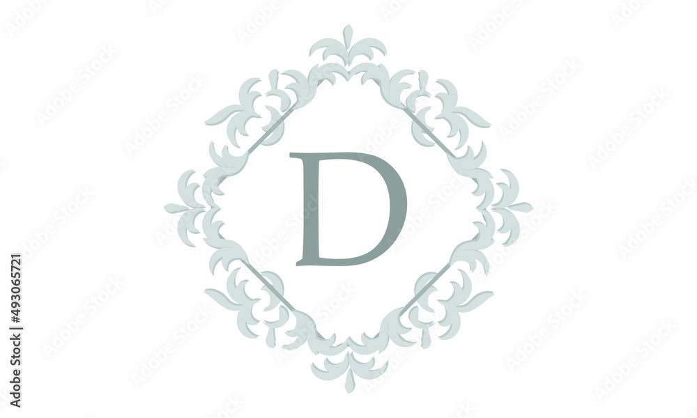 Elegant floral monogram design template for letter D. Wedding monogram. Calligraphic elegant ornament. Business sign, identity monogram for restaurant, boutique, hotel, heraldic, jewelry. Elegant floral monogram design template for letter D. Wedding monogram. Calligraphic elegant ornament. Business sign, identity monogram for restaurant, boutique, hotel, heraldic, jewelry.