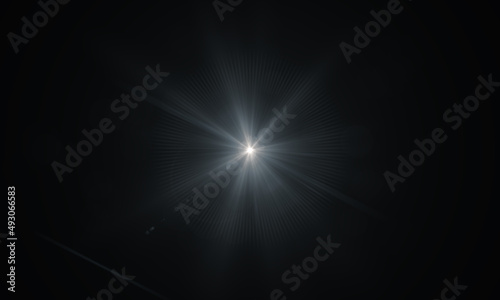 Lens Flare light over background. Easy to add overlay or screen filter over photos