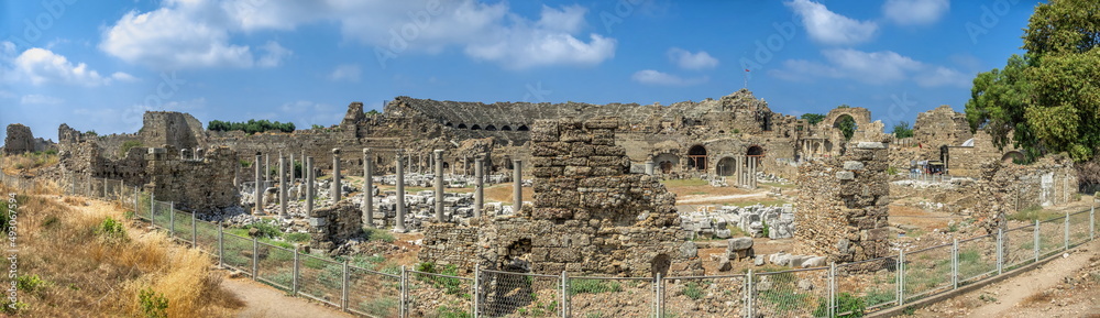 Side ancient city in Antalya province of Turkey
