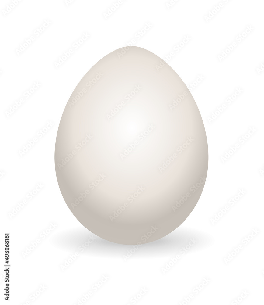 Whole egg. Realistic chicken egg with not broken eggshell. Design element of fragile egg Whole egg. Realistic chicken egg with not broken eggshell. Design element of fragile egg