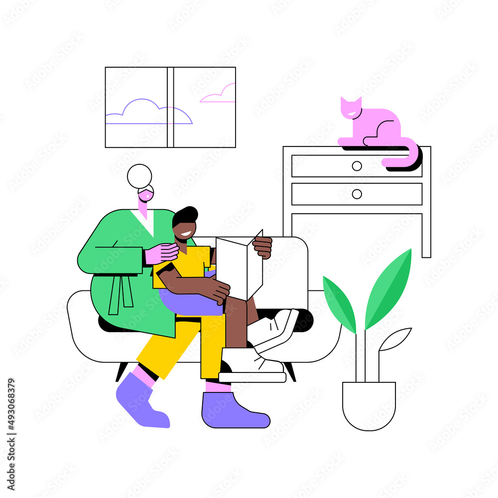Minimalist lifestyle abstract concept vector illustration. Minimalist consumption, reduce buying, simple living, less financial burden, low expenses lifestyle, few possessions abstract metaphor. Minimalist lifestyle abstract concept vector illustration. Minimalist consumption, reduce buying, simple living, less financial burden, low expenses lifestyle, few possessions abstract metaphor.