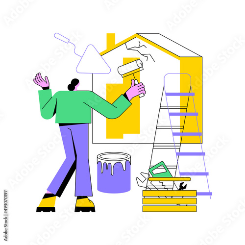 DIY repair abstract concept vector illustration. Do it yourself service, self-service learning, video tutorial info, repair manual, broken household appliance, problem fix abstract metaphor.