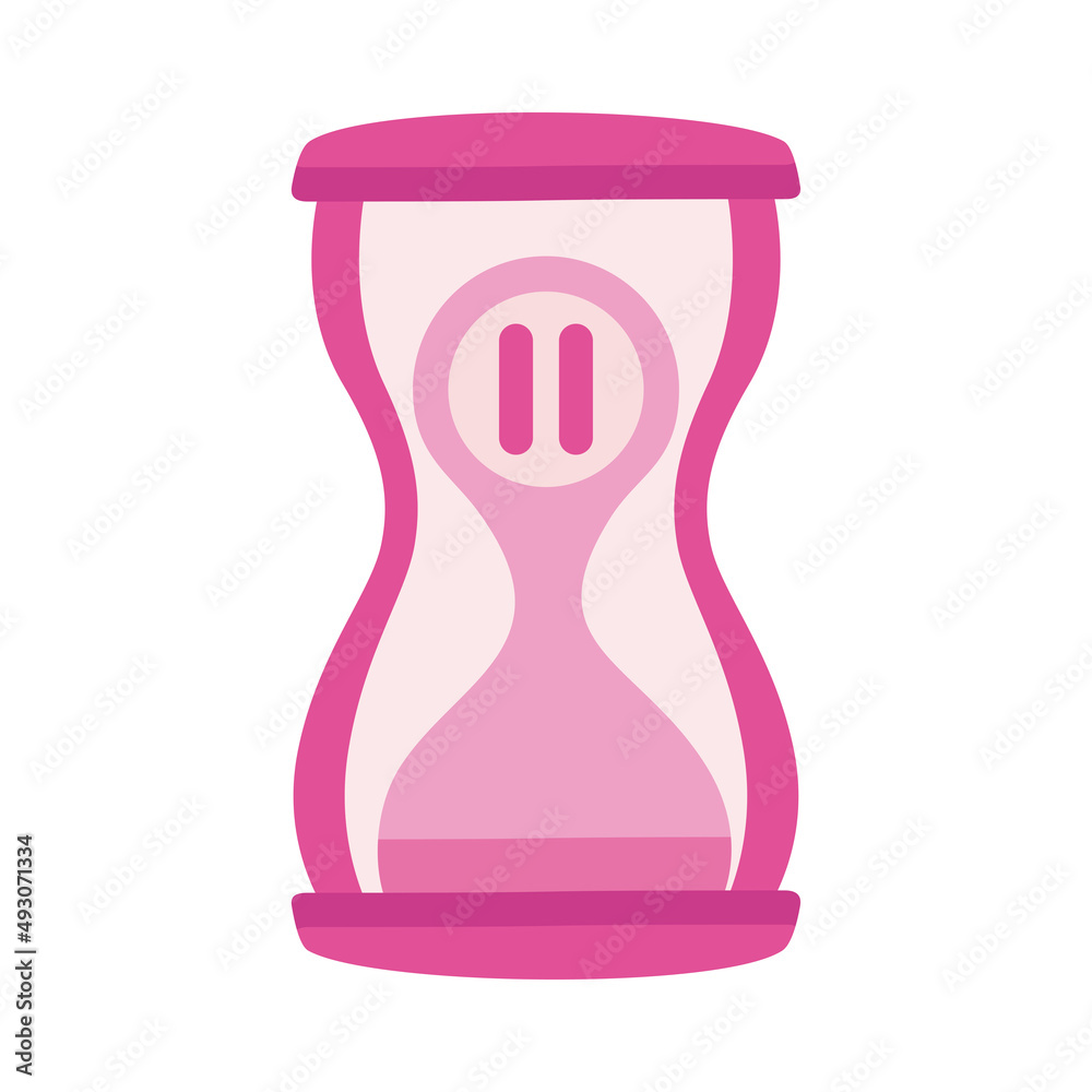 pink hourglass with pause button pink hourglass with pause button