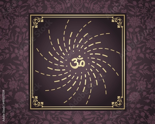 aum syllable , paisley design ,Hinduism , India	