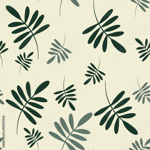 seamless floral pattern, seamless pattern with leaves 