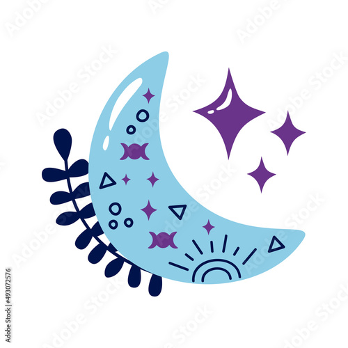 mystic moon and stars