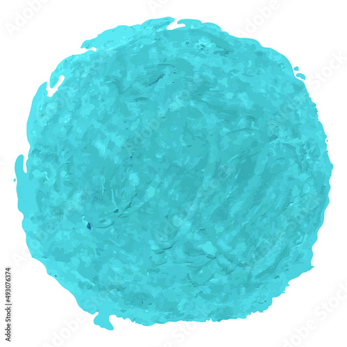 Vector colorful detailed round backdrop with crayon scribble texture. Abstract stain isolated on white background. Design template for poster, card, banner, flyers, invitation, brochure, sale