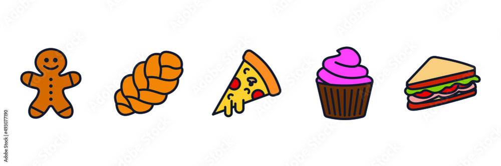 Bakery set icon symbol template for graphic and web design collection logo vector illustration Bakery set icon symbol template for graphic and web design collection logo vector illustration