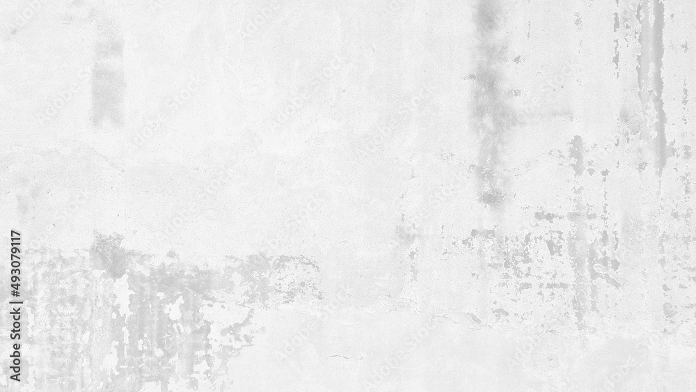 old white concrete wall of ancient architecture, cracked and dirty wall texture use as background with blank space for design. dirty bright white grunge cement with grey rust. vintage background.