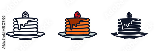 pancake icon symbol template for graphic and web design collection logo vector illustration