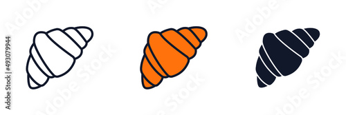 croissant icon symbol template for graphic and web design collection logo vector illustration
