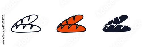bread icon symbol template for graphic and web design collection logo vector illustration