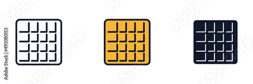 waffle icon symbol template for graphic and web design collection logo vector illustration