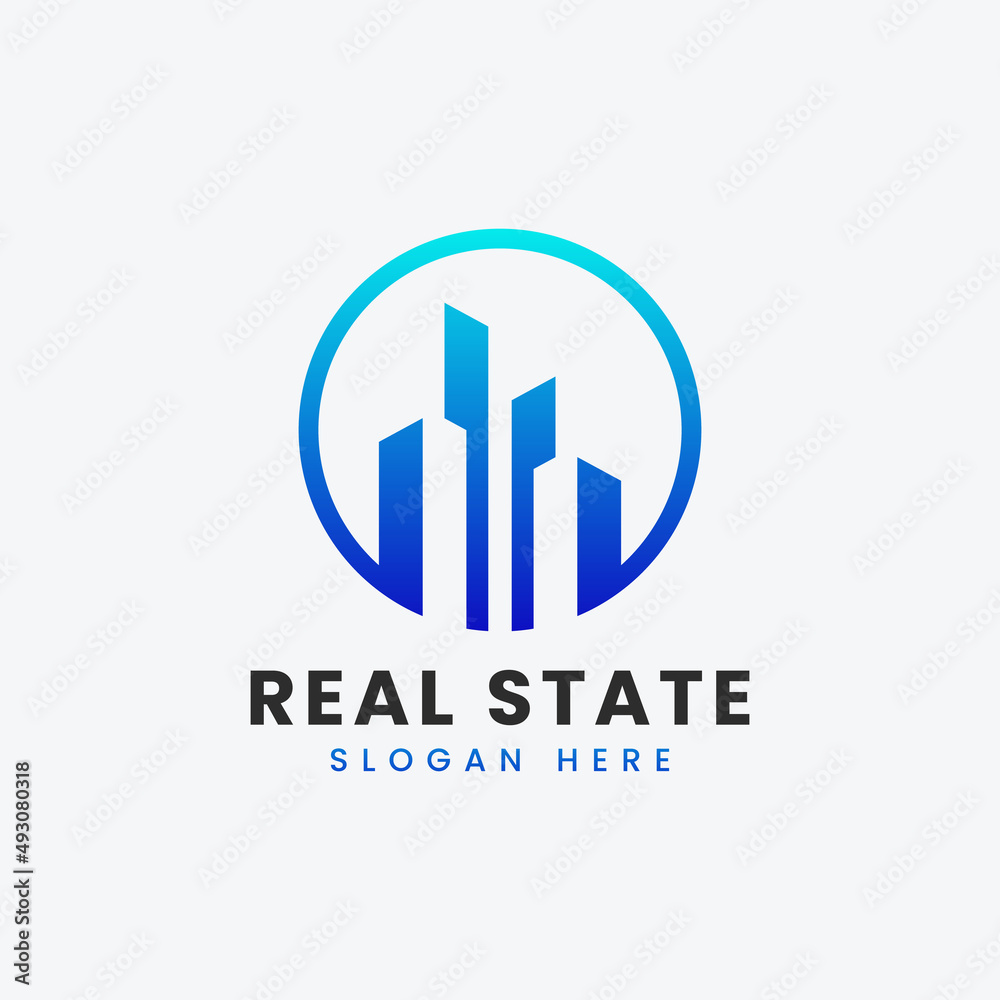 Creative real estate logo design, colorful gradient building property logo design, abstract real estate logo design template, modern real state logo design Creative real estate logo design, colorful gradient building property logo design, abstract real estate logo design template, modern real state logo design