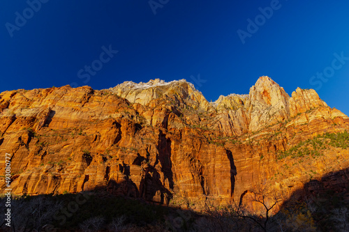 angels landing, zion national park, national park, zion, travel, tourism, hiking, hiking adventures, tourist destination, vacation, utah, canyon, cliff, no people, landscape, horizontal, mid day, vall