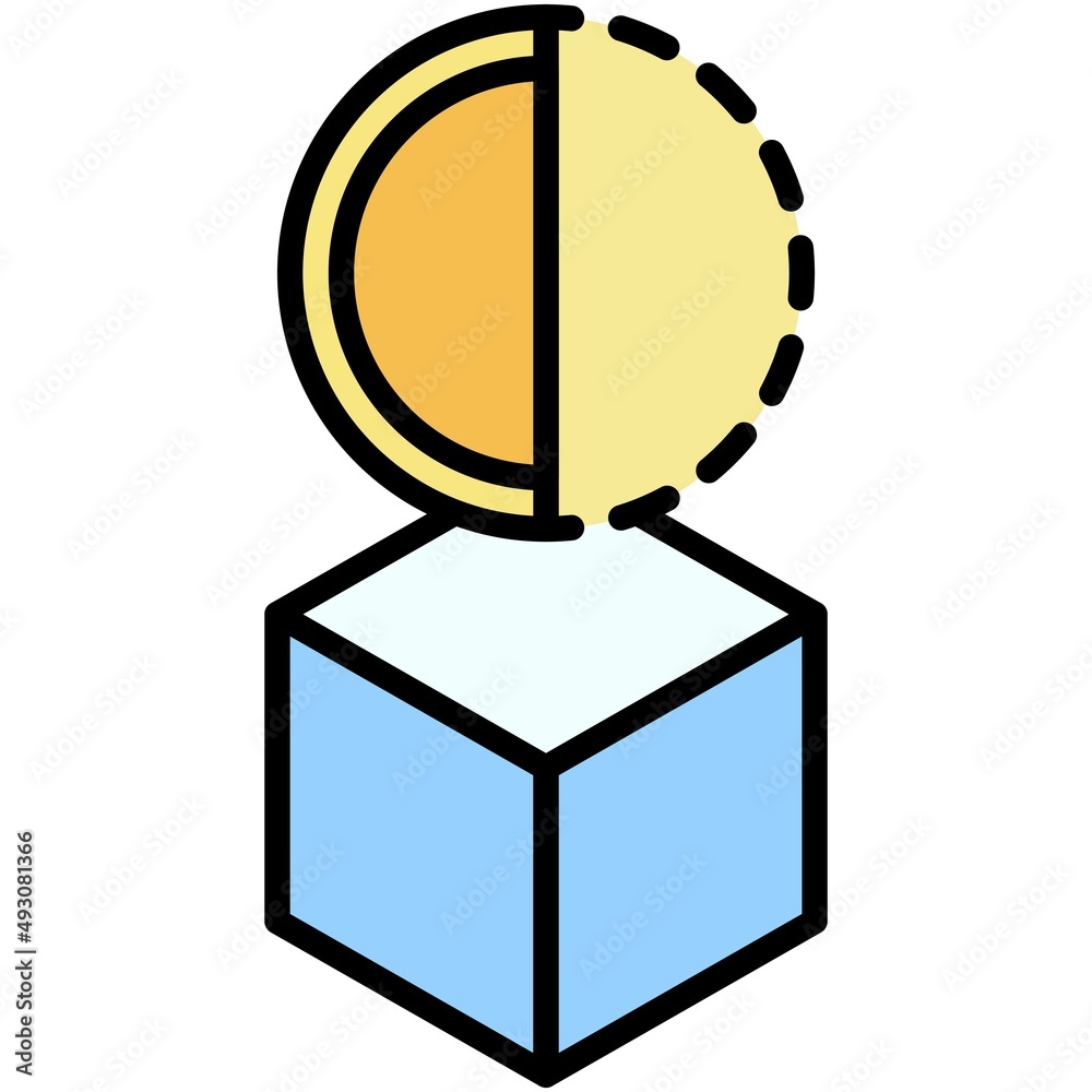 Halving icon, Crypto related vector illustration Halving icon, Crypto related vector illustration
