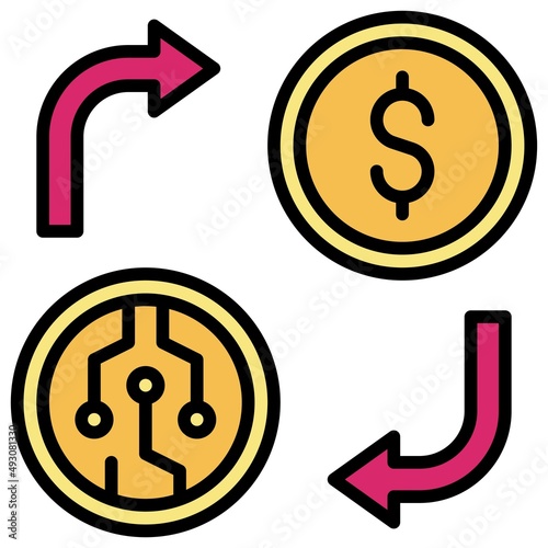 Swap icon, Crypto related vector illustration