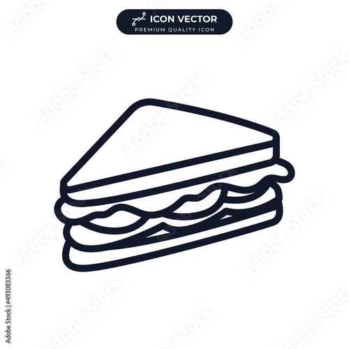 sandwich icon symbol template for graphic and web design collection logo vector illustration