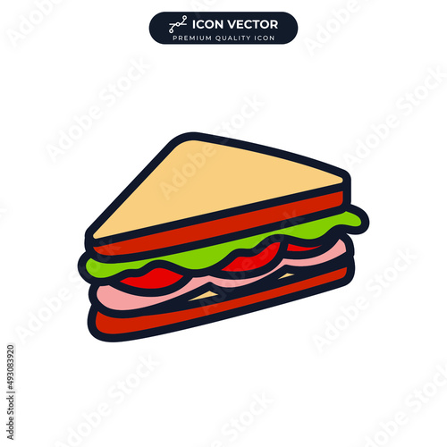sandwich icon symbol template for graphic and web design collection logo vector illustration
