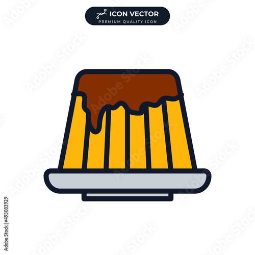 pudding icon symbol template for graphic and web design collection logo vector illustration