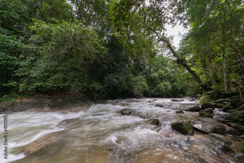 Beautiful water fall cascade at Malaysia forest