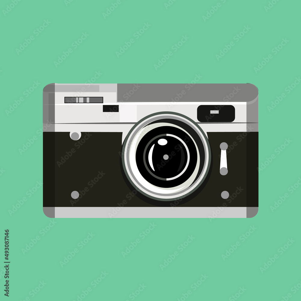 Beautiful illustration of a retro camera for the icon. Isolated object for photographs. Classic equipment from the 80s-90s.
Old school stuff Professional items.