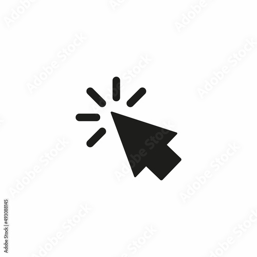 Cursor click icon. Mouse click icon vector. Pointer icon symbol illustration