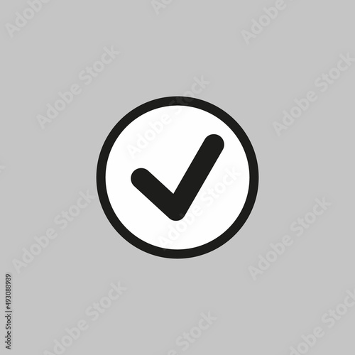 Check mark icon vector. Checklist icon symbol illustration. Verify, confirm icon
