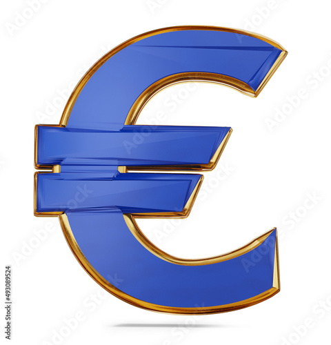 E-Euro golden blue coin sym...