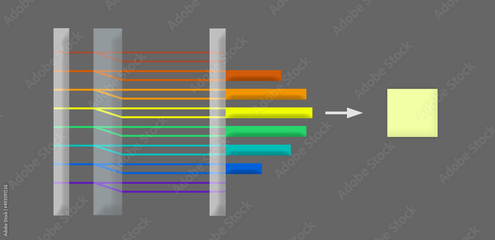 Birefringence illustration, irisation colors, polarized light Birefringence illustration, irisation colors, polarized light
