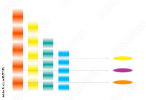 Foto Birefringence illustration, irisation colors, polarized light