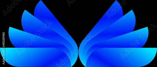 Blue wings Abstract 010
