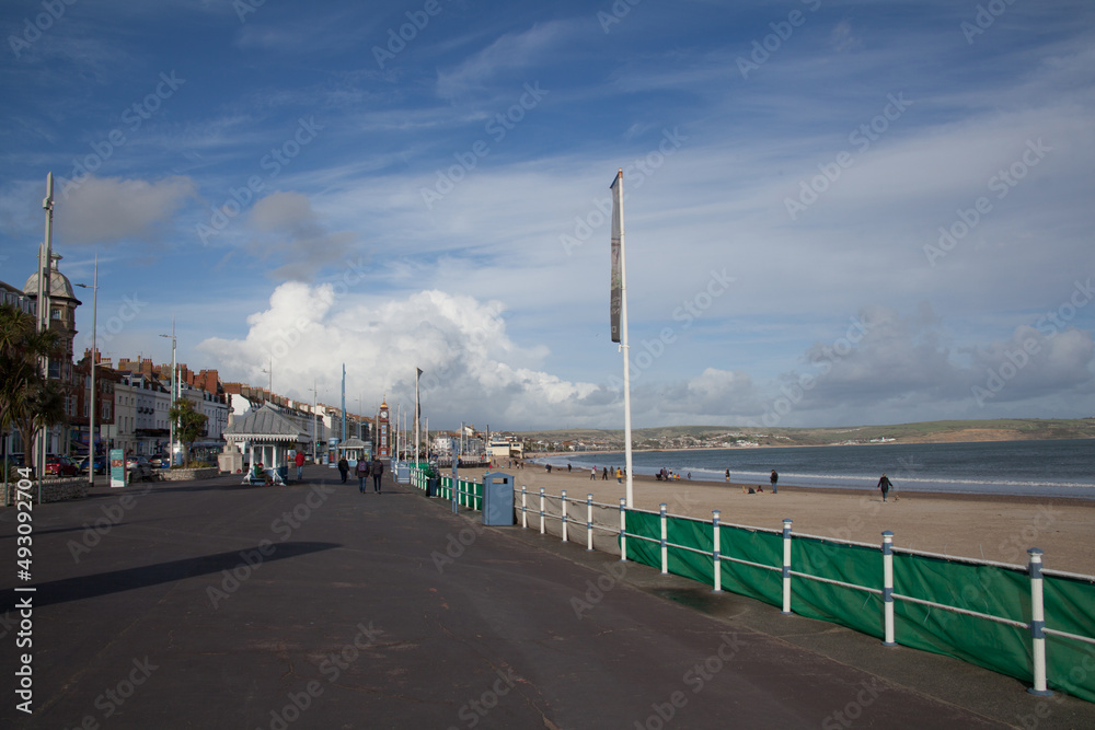 Views of Weymouth Beach in Dorset in the UK Views of Weymouth Beach in Dorset in the UK