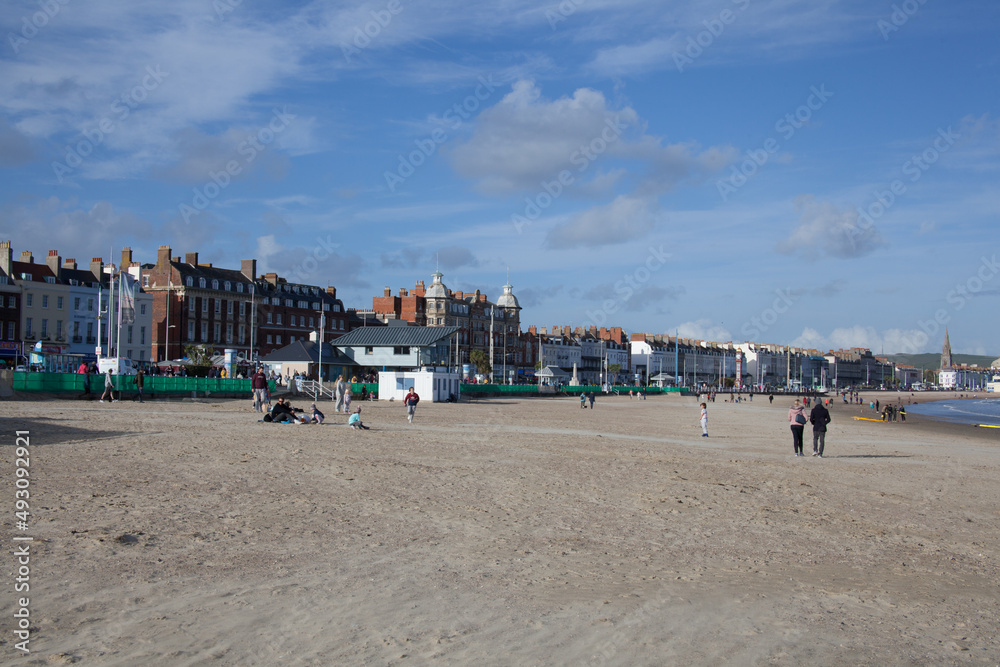 Views of Weymouth Beach in Dorset in the UK Views of Weymouth Beach in Dorset in the UK