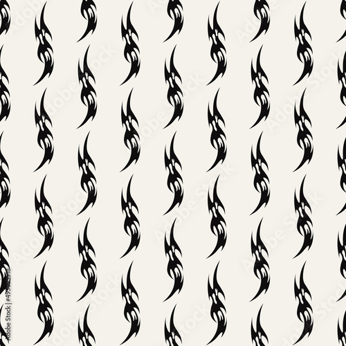 Abstract pattern tattoo fire sketch. Artistic death metal logo design. Black illustration in Metalcore style on a white background.