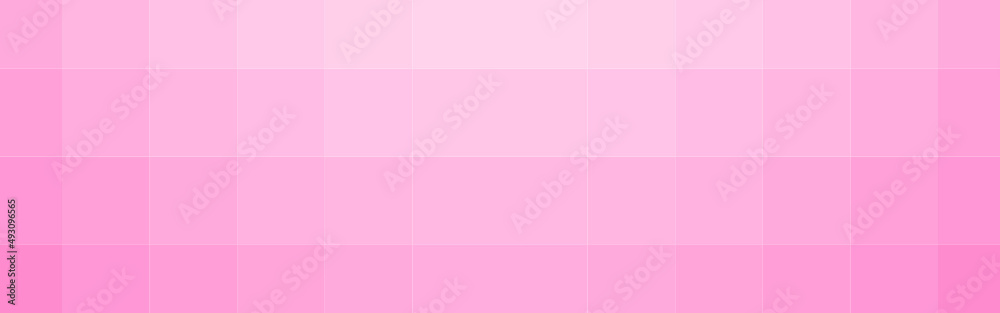 Abstract pink gradient square mosaic banner background. Vector illustration.
