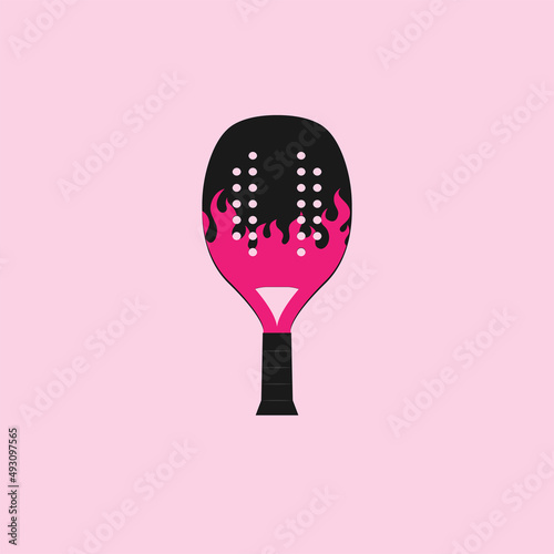 Simple beach tennis racket template.