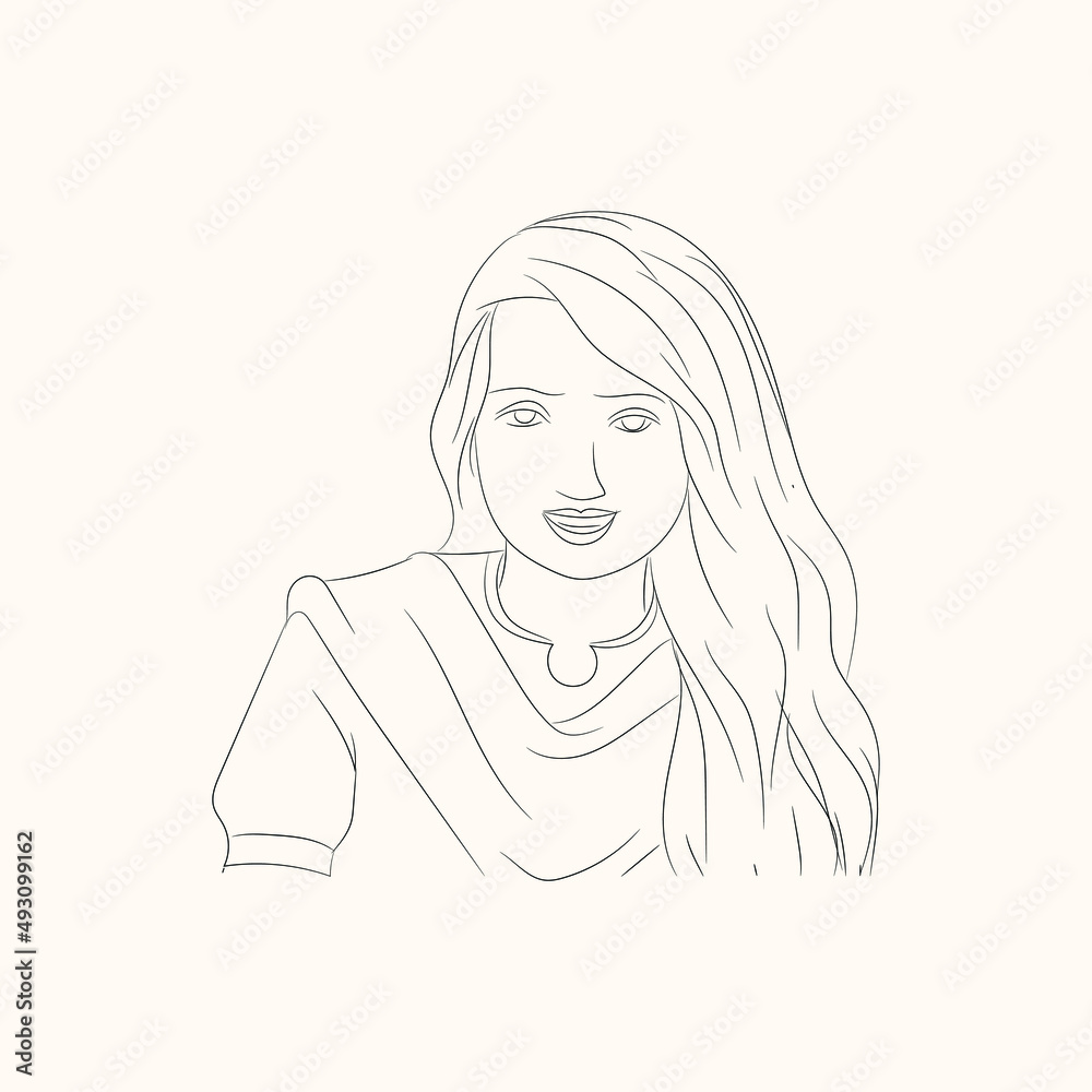 Minimal Women face line arts Drawing Minimal Women face line arts Drawing