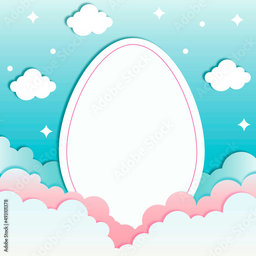 postcard easter egg pink