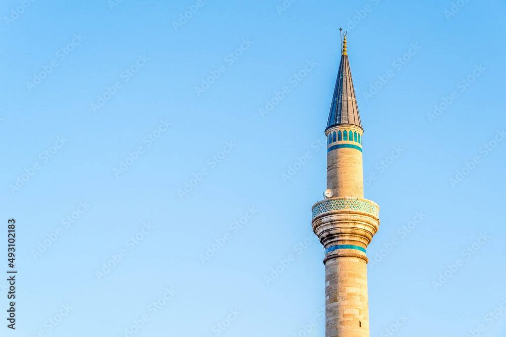 The minaret of a mosque in Istanbul The minaret of a mosque in Istanbul