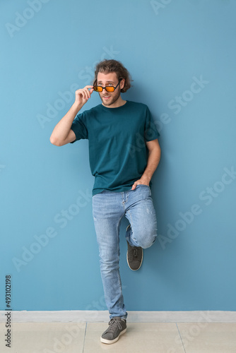 Handsome young man in styli...