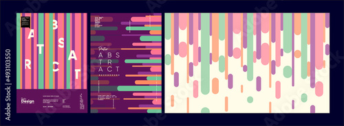 Abstract geometric background. Simple shapes with trendy pattern. Vector illustration. Trendy backgrounds for poster, landing page, banner and packaging.