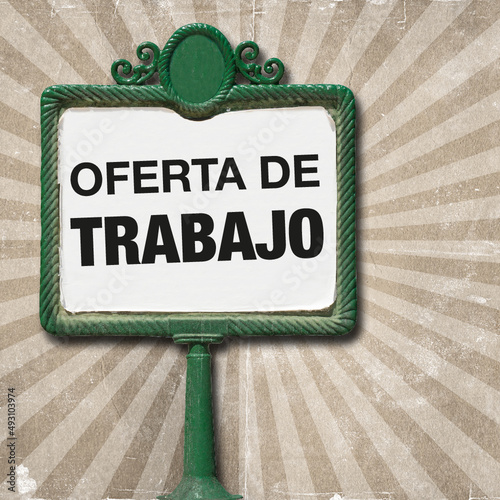 Panel de anuncios, vintage comic style, aviso de reclutamiento de personal. 